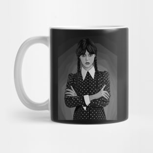 Jenna ortega/wednesday black&white Mug